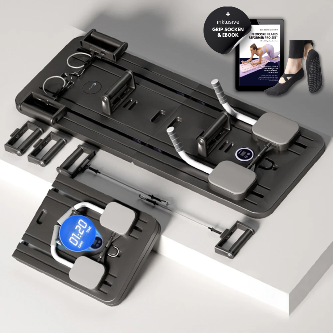 Pilates Reformer Set | Komplett | Kompakt | Vielseitig | Core-Training-Schwarz-Luzern Mode