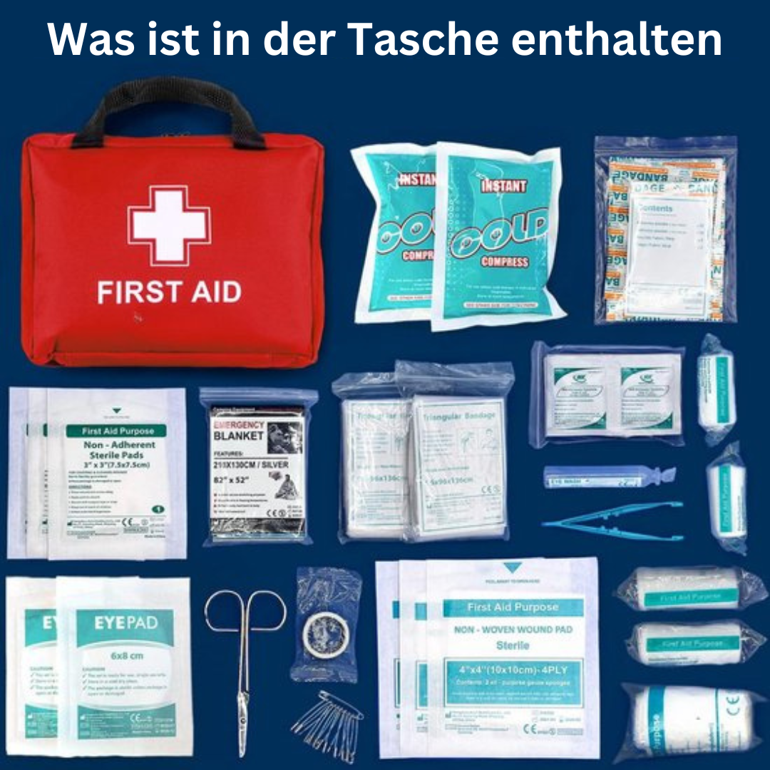 Notfall-Kit | Radio | Erste Hilfe | Taschenlampe | Solar | Langlebig | Vielseitig-Luzern Mode