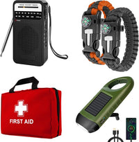 Notfall-Kit | Radio | Erste Hilfe | Taschenlampe | Solar | Langlebig | Vielseitig-Luzern Mode