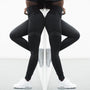 Damen Sport Leggings mit Hoher Taille für Fitness und Yoga-Schwarz-S-Luzern Mode