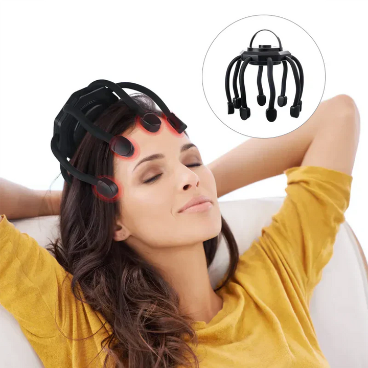 Kopfhautmassager | Beruhigend Komfortabel Haargrowth Aufladbar-Schwarz-Luzern Mode