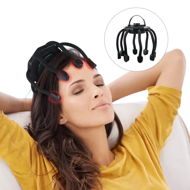 Kopfhautmassager | Beruhigend Komfortabel Haargrowth Aufladbar-Schwarz-Luzern Mode