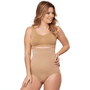 Korrigierende Damen Slips | Leichte Kompression | Hoher Bund | Nahtlos-Beige-XS-S-Luzern Mode