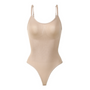Damen Bodysuit | Ärmellos | String | Korrigierend | Einfarbig | Nahtlos-Beige-S-Luzern Mode