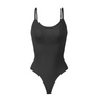 Damen Bodysuit | Ärmellos | String | Korrigierend | Einfarbig | Nahtlos-Schwarz-S-Luzern Mode