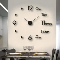 Wanduhr | Do-it-yourself Einzigartig Stilvoll Kreativ Leuchtend Vielseitig-Halb - Schwarz-60-100 cm-Luzern Mode