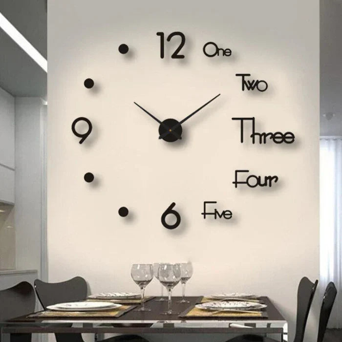 Wanduhr | Do-it-yourself Einzigartig Stilvoll Kreativ Leuchtend Vielseitig-Halb - Schwarz-60-100 cm-Luzern Mode
