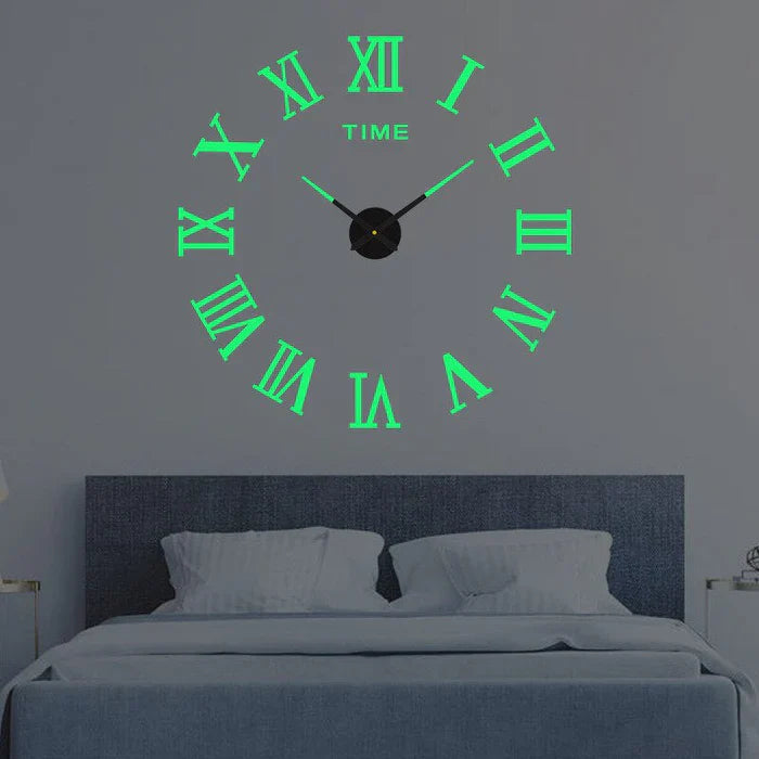 Wanduhr | Do-it-yourself Einzigartig Stilvoll Kreativ Leuchtend Vielseitig-Neuer Roman – Leuchtend-60-100 cm-Luzern Mode