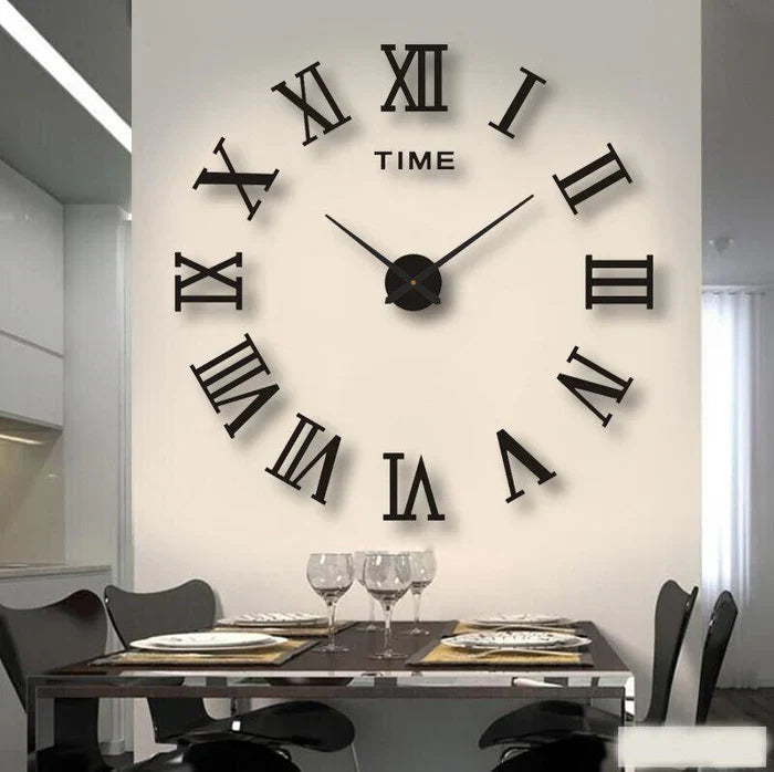 Wanduhr | Do-it-yourself Einzigartig Stilvoll Kreativ Leuchtend Vielseitig-Römisch - Schwarz-60-100 cm-Luzern Mode