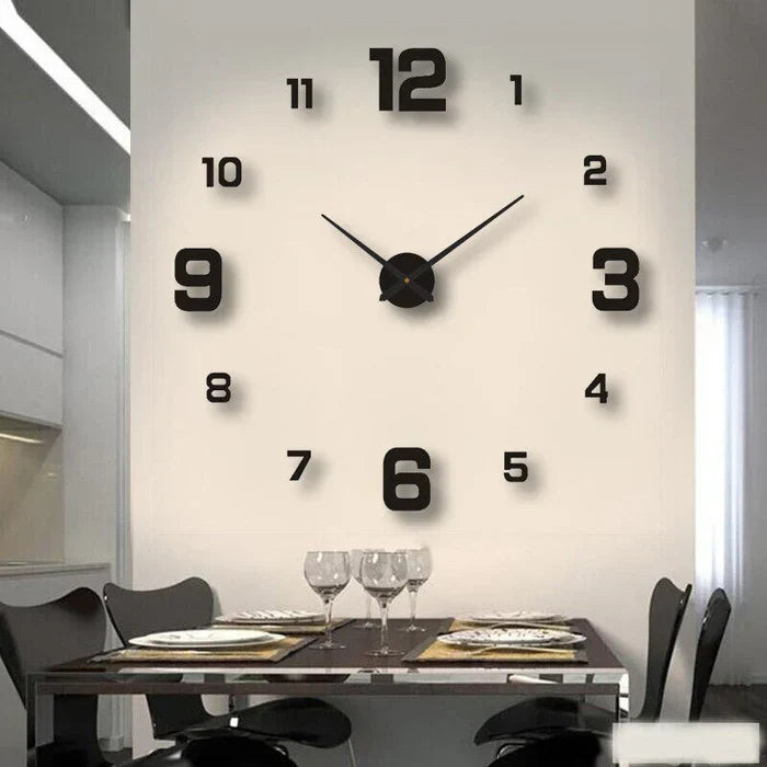 Wanduhr | Do-it-yourself Einzigartig Stilvoll Kreativ Leuchtend Vielseitig-Zahlen - Schwarz-60-100 cm-Luzern Mode
