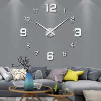 Wanduhr | Do-it-yourself Einzigartig Stilvoll Kreativ Leuchtend Vielseitig-Zahlen - Silber-60-100 cm-Luzern Mode