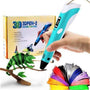 3D-Druckstift | Basteln | Kreativ | Umweltfreundlich | Sicher | USB-Blau + 20 Stück farbiges Filament (50M)-Luzern Mode