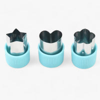 Lebensmittel-Ausstecher-Set | 3-teilig Herz Stern Blume | Edelstahl | Langlebig & Kreativ-Luzern Mode