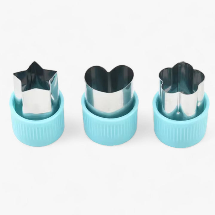 Lebensmittel-Ausstecher-Set | 3-teilig Herz Stern Blume | Edelstahl | Langlebig & Kreativ-Luzern Mode
