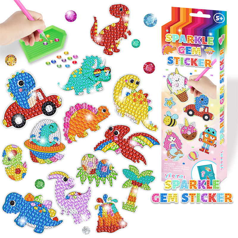 Diamantsticker-Set | Kreativ DIY Kunst Vielseitig Langlebig-Dinosaurier-Luzern Mode