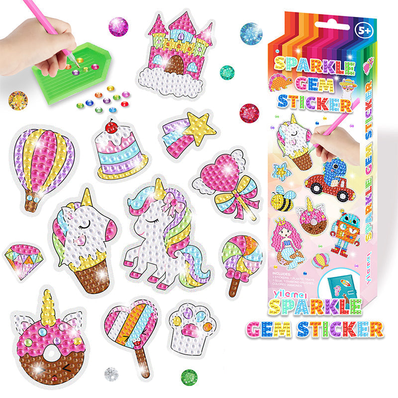 Diamantsticker-Set | Kreativ DIY Kunst Vielseitig Langlebig-Einhorn-Luzern Mode
