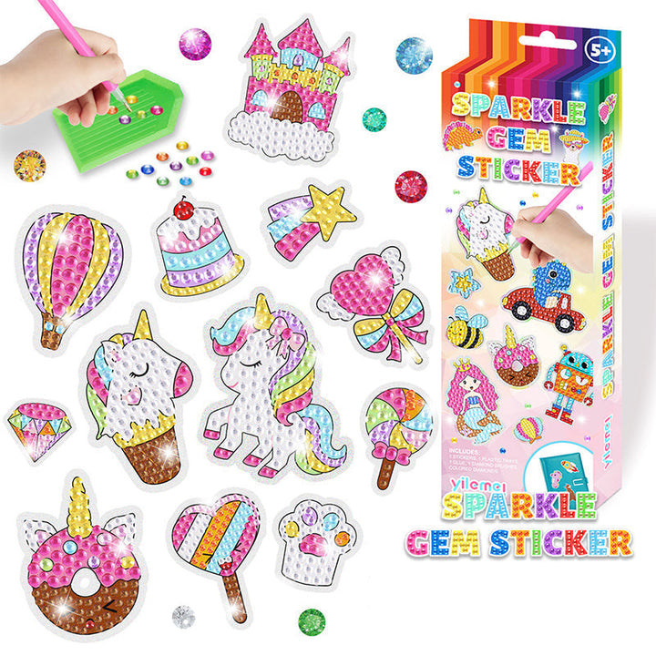 Diamantsticker-Set | Kreativ DIY Kunst Vielseitig Langlebig-Einhorn-Luzern Mode