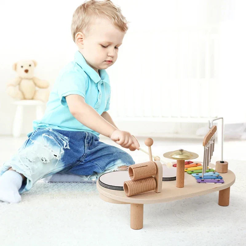 Spielzeug Musikstation | Holz | Langlebig | 3+ Jahre | Vielseitig | Interaktiv-Luzern Mode