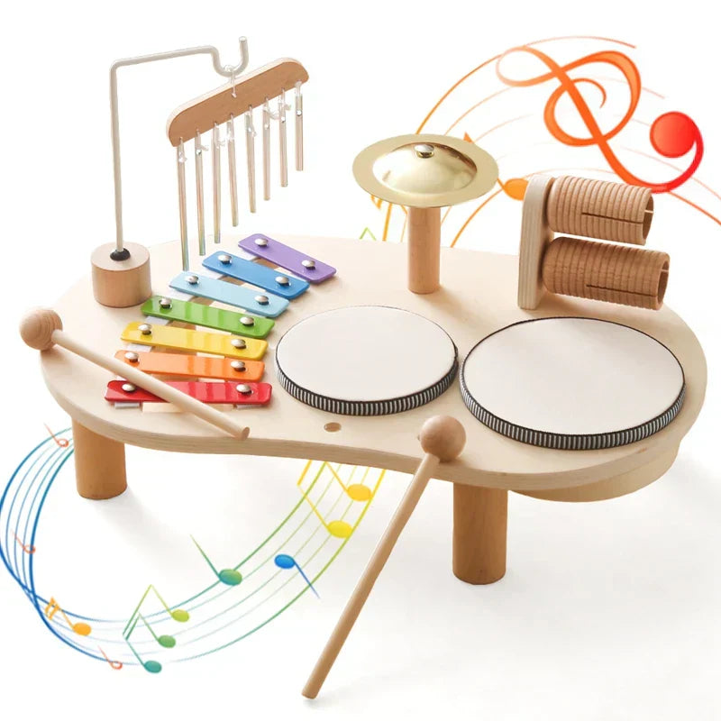 Spielzeug Musikstation | Holz | Langlebig | 3+ Jahre | Vielseitig | Interaktiv-Luzern Mode
