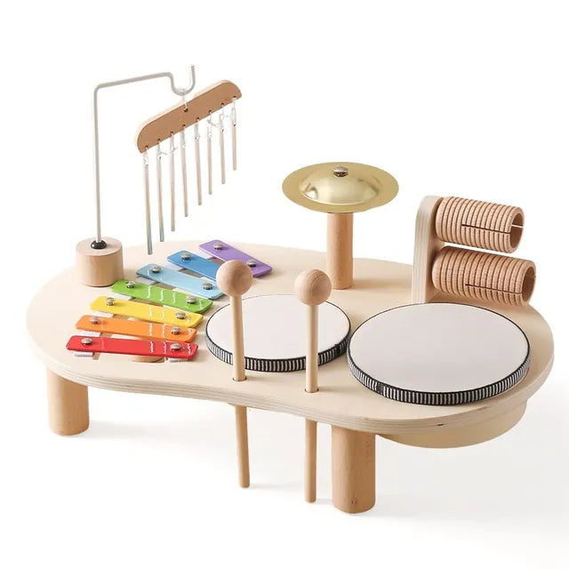 Spielzeug Musikstation | Holz | Langlebig | 3+ Jahre | Vielseitig | Interaktiv-Luzern Mode