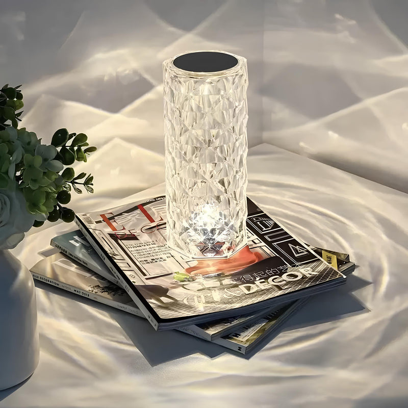 Kristall-Tischlampe | Touch-Steuerung | USB-C | Wiederaufladbar | Bunt-Luzern Mode