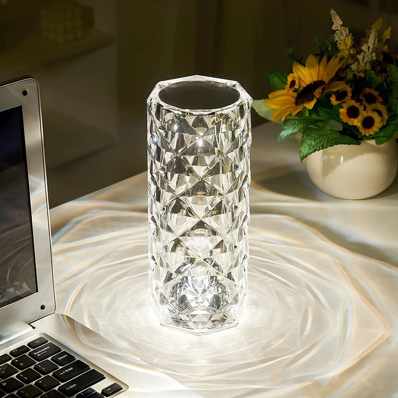 Kristall-Tischlampe | Touch-Steuerung | USB-C | Wiederaufladbar | Bunt-Luzern Mode