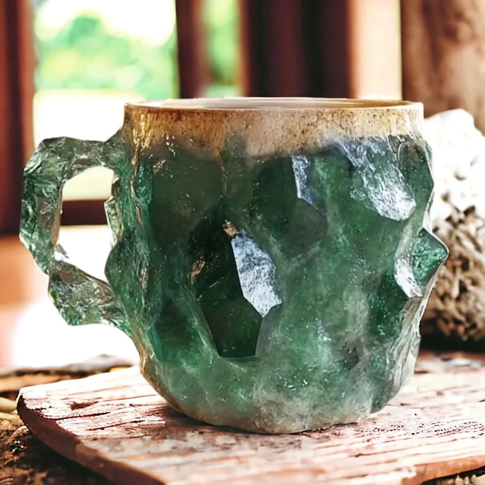 Kaffeetasse | Kristall Stilvoll Nachhaltig Vielseitig Modern Luxus 350 ML-Grün-Luzern Mode