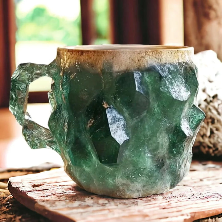 Kaffeetasse | Kristall Stilvoll Nachhaltig Vielseitig Modern Luxus 350 ML-Grün-Luzern Mode