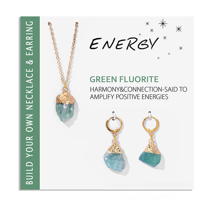 Schmuckset für Damen | Kristalle | Halskette | Ohrringe-Aquamarin-Luzern Mode