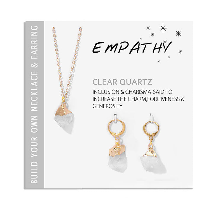 Schmuckset für Damen | Kristalle | Halskette | Ohrringe-Klarer Kristall-Luzern Mode
