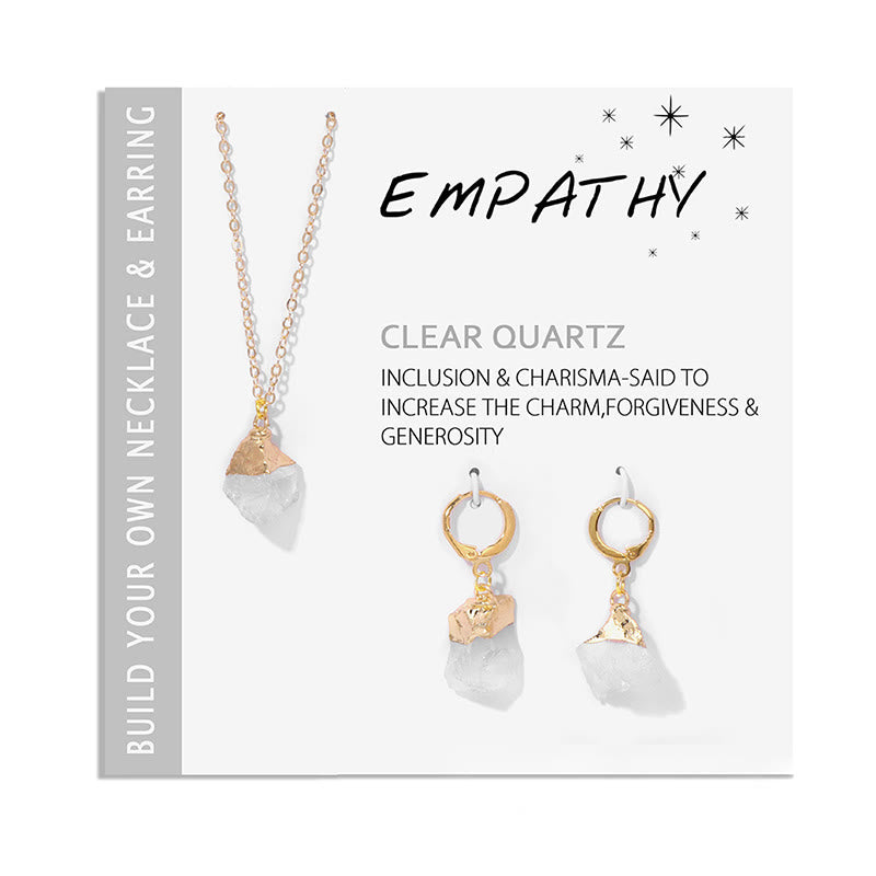 Schmuckset für Damen | Kristalle | Halskette | Ohrringe-Klarer Kristall-Luzern Mode