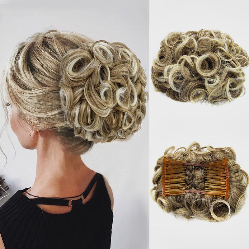Knot Haarverlängerung | Elastisch | Lockig | Weich | Synthetisch-06#-Luzern Mode