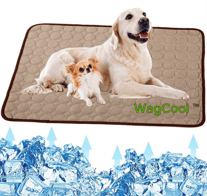 Hundematte | Kühlend Sommer Ice-Silk Tragbar Langlebig Waschbar-XS 40x30cm-Kaffee-Luzern Mode