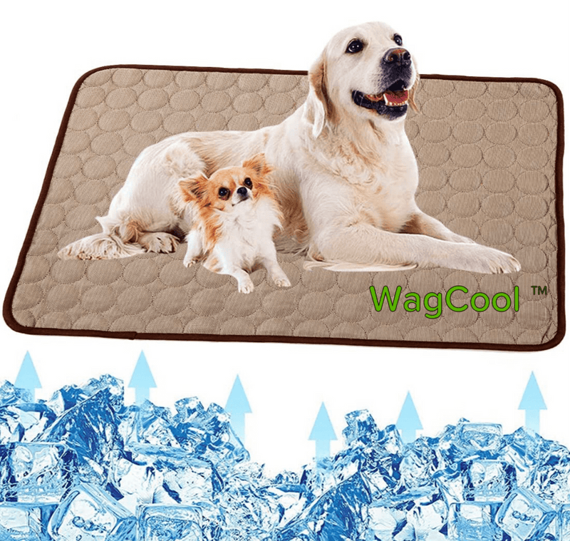Hundematte | Kühlend Sommer Ice-Silk Tragbar Langlebig Waschbar-XS 40x30cm-Kaffee-Luzern Mode