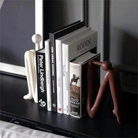 Bücherstütze | Weiß | Braun | Set | Modern | Metall | Multifunktional-Luzern Mode