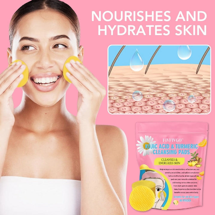 Gesichtsreinigungspads | Kurkuma | Kojic-Säure | Tiefe Reinigung-Luzern Mode