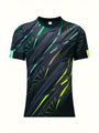 Herren T-Shirt 1+1 GRATIS | gestreiftes Shirt Sommer | stylisch bequem | bunt cool-Grün/Gelb-S-Luzern Mode