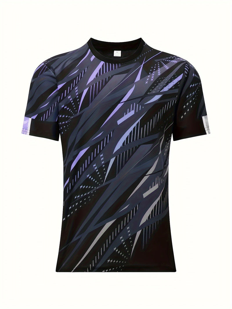 Herren T-Shirt 1+1 GRATIS | gestreiftes Shirt Sommer | stylisch bequem | bunt cool-Violett-S-Luzern Mode