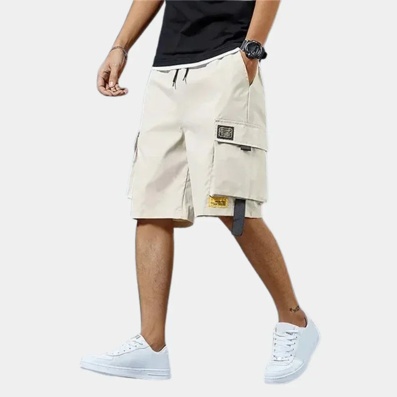 Herren Cargo Shorts | Baumwolle | Loose Fit | Elastischer Bund -Luzern Mode
