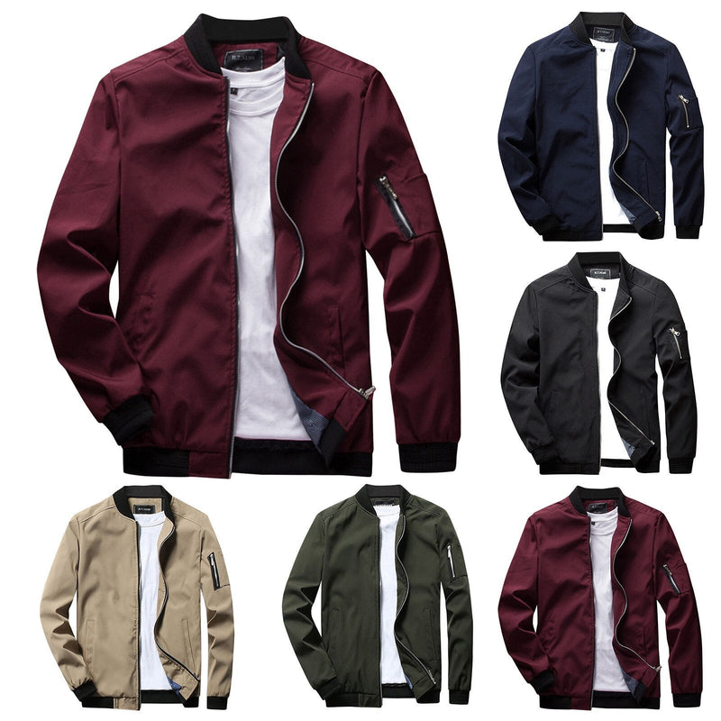 Herren Sommerjacke mit Reißverschluss und Taschen-Luzern Mode