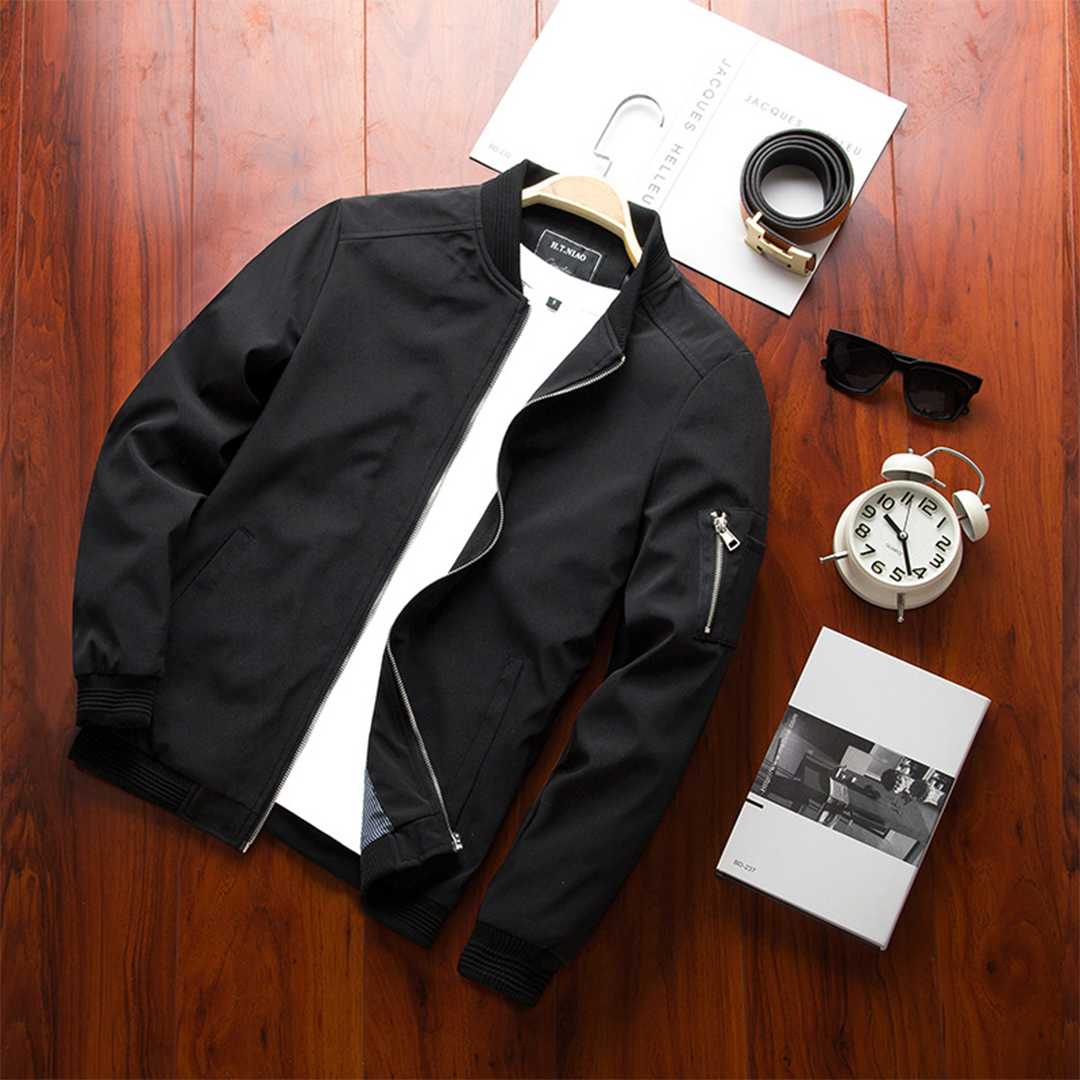 Herren Sommerjacke mit Reißverschluss und Taschen-Luzern Mode