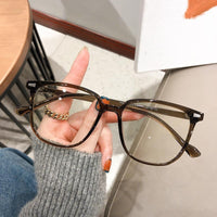 Herren Vollrandbrille mit rechteckigem Rahmen 140mm-Cool Tan-0 (Anti-Blau)-Luzern Mode