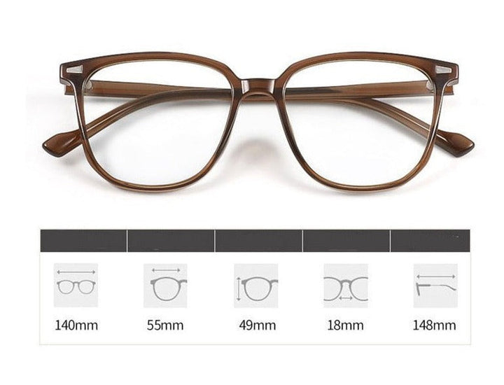 Herren Vollrandbrille mit rechteckigem Rahmen 140mm-Luzern Mode
