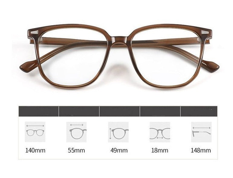 Herren Vollrandbrille mit rechteckigem Rahmen 140mm-Luzern Mode