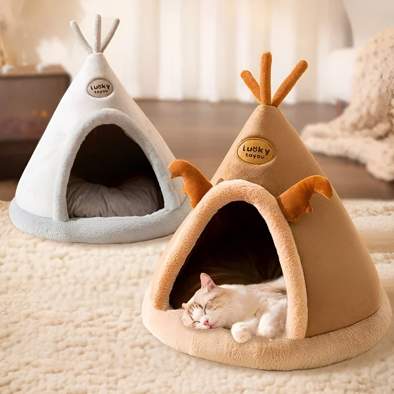 Katzenbett | Zelt | Gemütlich | Gesellig | Warm | Komfortabel | Trendy | Tipi | Sicher-Luzern Mode