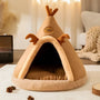 Katzenbett | Zelt | Gemütlich | Gesellig | Warm | Komfortabel | Trendy | Tipi | Sicher-Braun-S-Luzern Mode