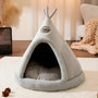 Katzenbett | Zelt | Gemütlich | Gesellig | Warm | Komfortabel | Trendy | Tipi | Sicher-Grau-S-Luzern Mode