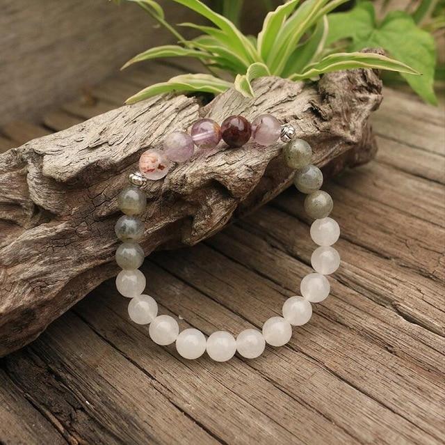 Multi-Edelstein Mala | Halskette | Armband | Stilvoll | Vielseitig | Nachhaltig | Balance-Armband-Luzern Mode