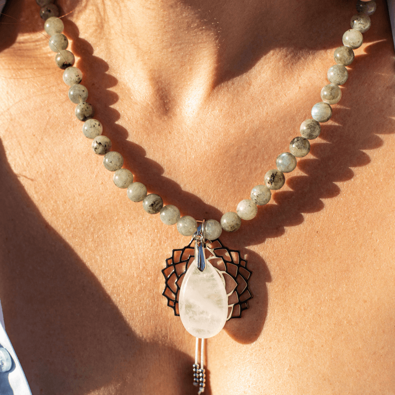 Multi-Edelstein Mala | Halskette | Armband | Stilvoll | Vielseitig | Nachhaltig | Balance-Luzern Mode