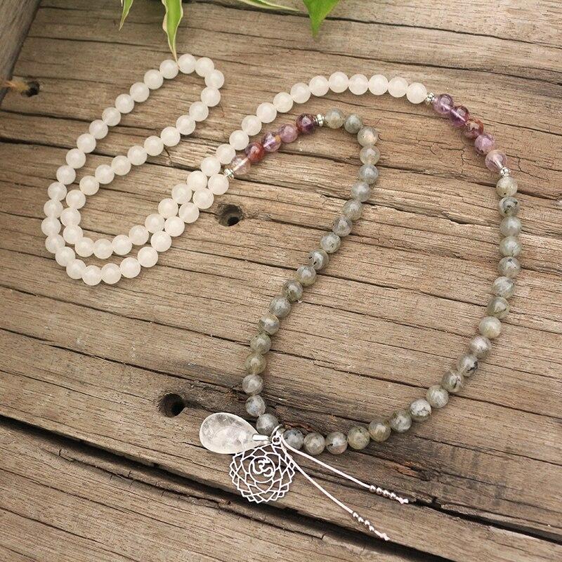 Multi-Edelstein Mala | Halskette | Armband | Stilvoll | Vielseitig | Nachhaltig | Balance-Luzern Mode